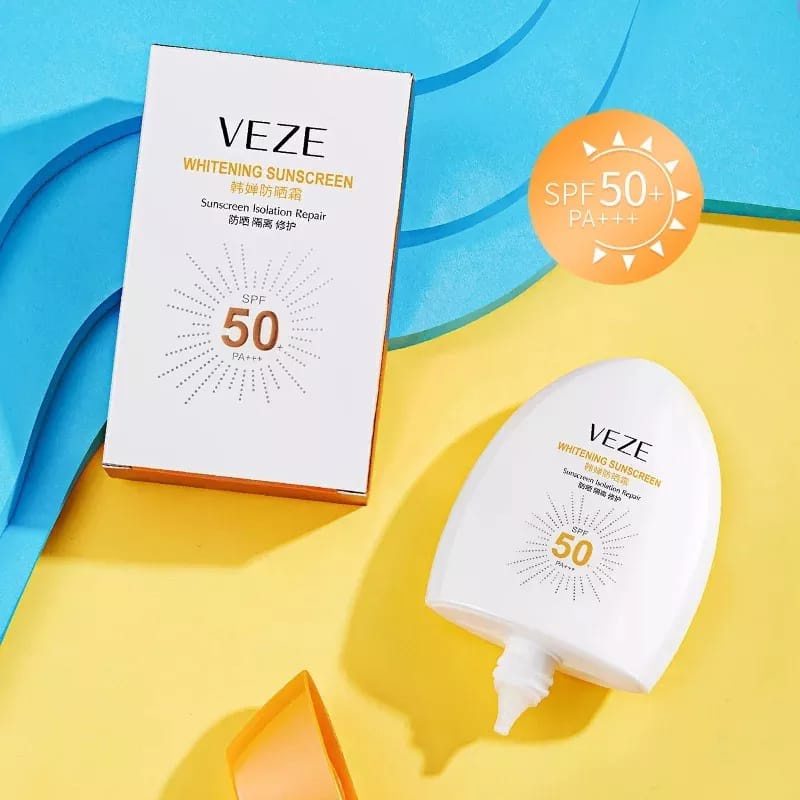 Veze Tabir Surya UV SPF50 PA +++ Intensif 45ml Pelembab Pemutih dan Penghilang Titik