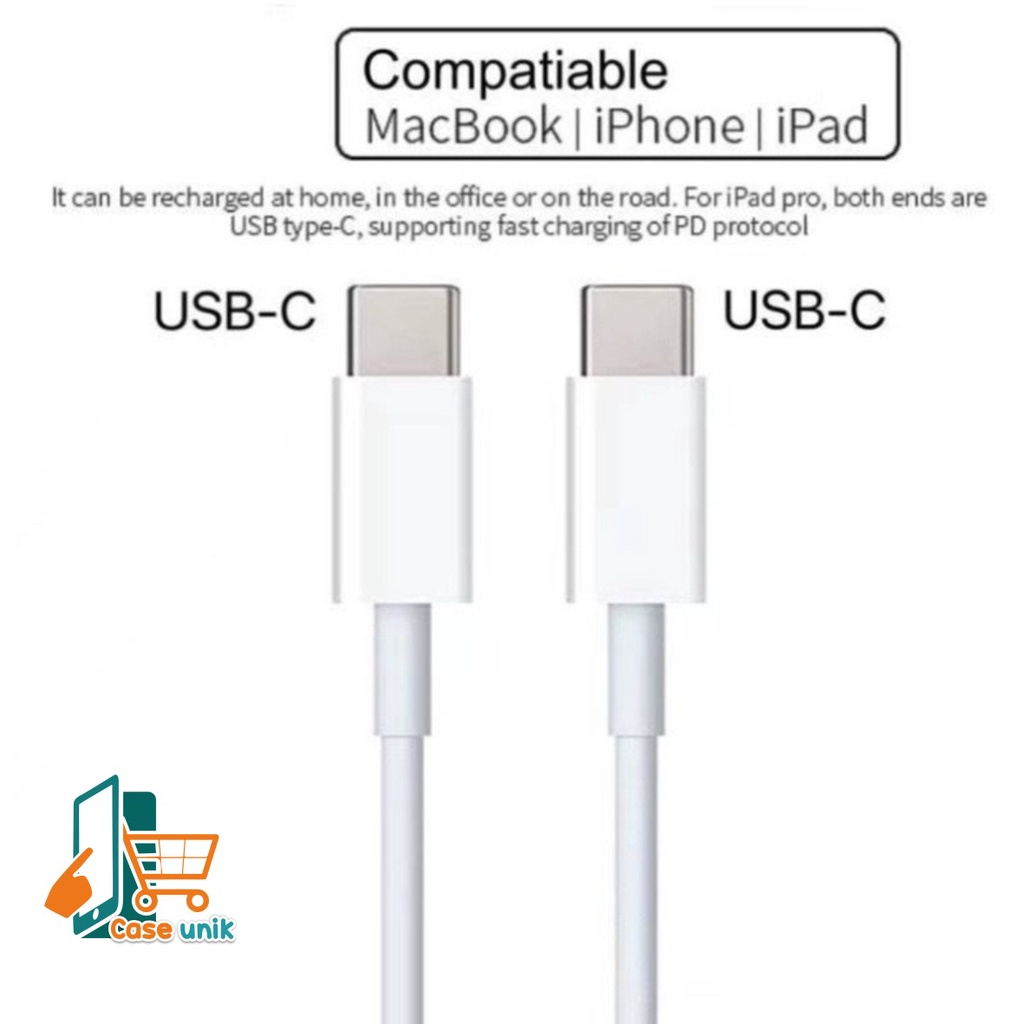 Tipe c ke tipe c - Tipe c KABEL DATA - USB-C CHARGER CABLE - CABLE PAD - Air - Pro  - 2Meter CS4956