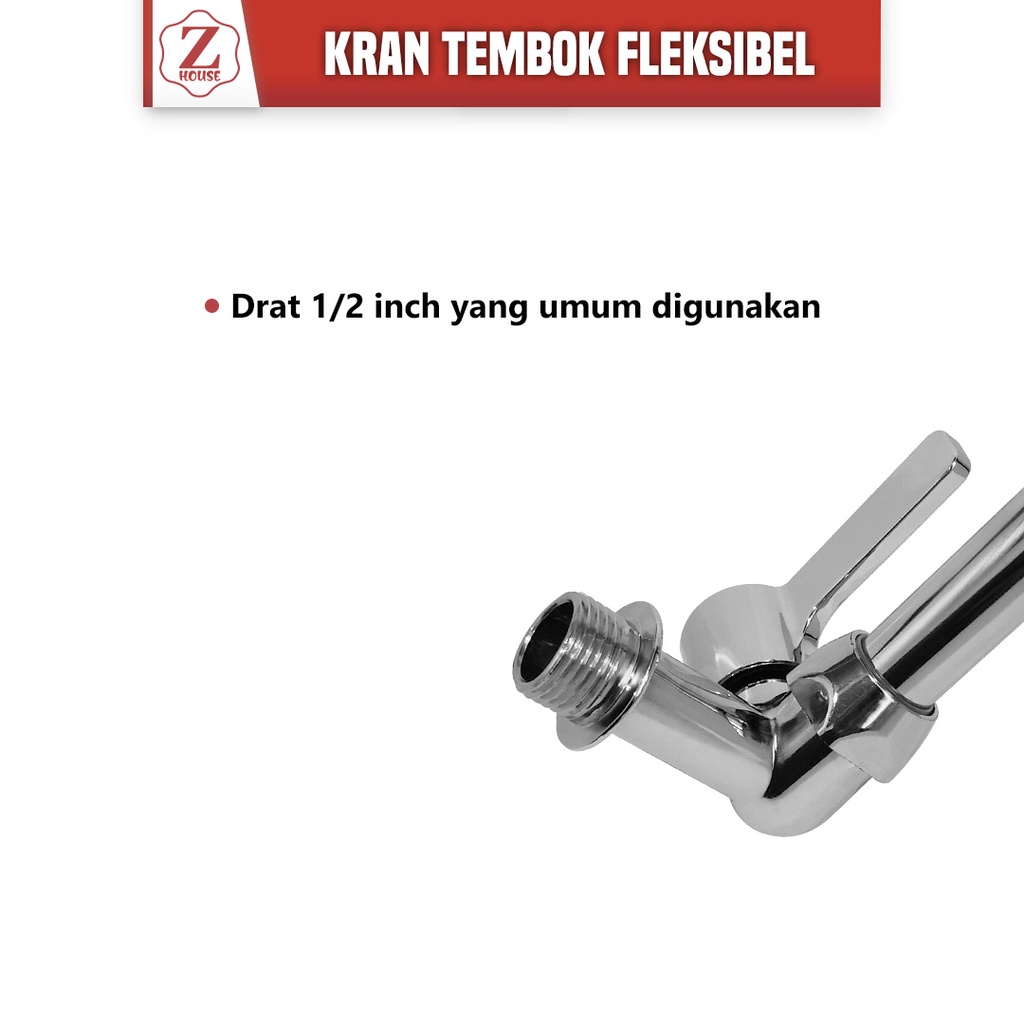 Keran Air Angsa Flexibel Dapur Dinding/Keran Air Cuci Piring Dapur/Keran Cuci Piring Tembok/Kran Angsa Flexible Dapur