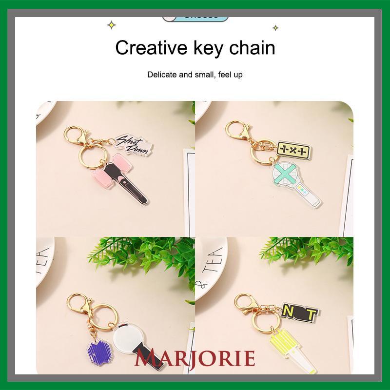 Gantungan Kunci Mini Key Chuain Lucu Kpop Keychain Akrilik Mendukung Aksesoris-MJD