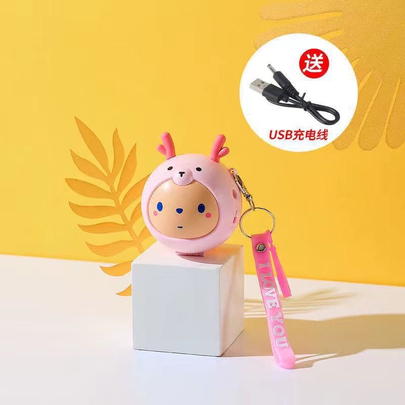 SX-118 CERMIN RIAS KEKINIAN LED MINI FAN KIPAS / KIPAS MINI PORTABLE GANTUNGAN KUNCI