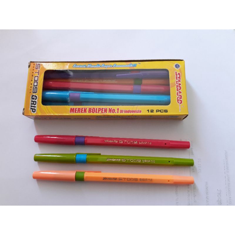 

Pulpen ST009 Grip 0.5 Standard Isi 12 Pcs
