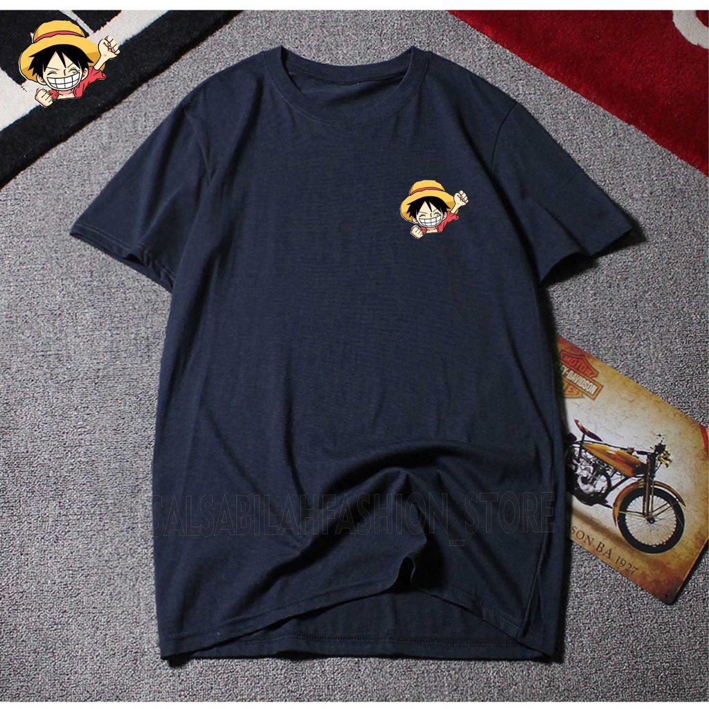 Kaos pria distro Anime japan one piece better ada 6 warna basic kaos pria distro