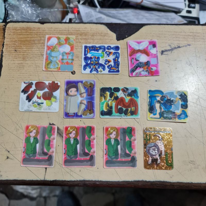 Digimon Digivice Figure Chibi Mainan Anak Puzzle Lotte Jadul P5 1 set