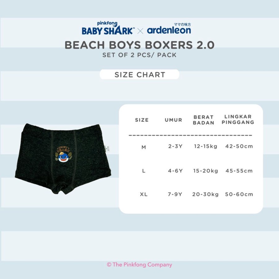 Arden leon Pinkfong Baby Shark Beach Boys Boxers