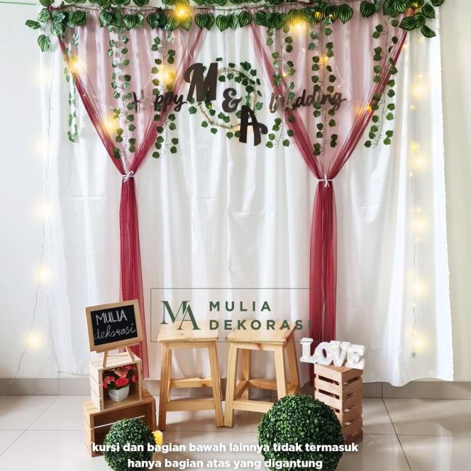 Dekorasi Backdrop Lamaran Nikahan Aqiqah Background Bekdrop Paket L