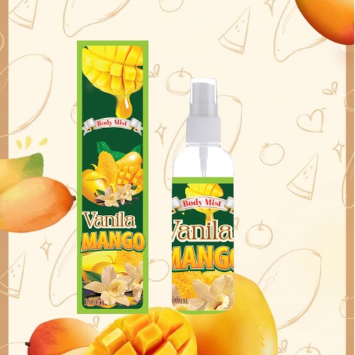 Kanzo - Parfum Body Mist Vanilla Mango 100ml Premium / Body Mist Vanilla Mango 100ml Best Seller / Parfum Mangga Vanilla 100ml