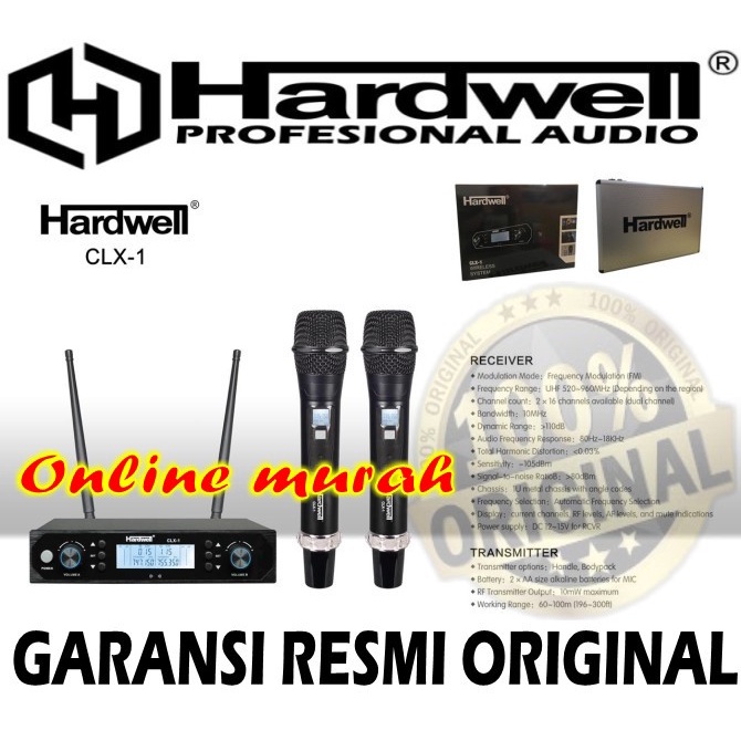 MIC HARDWELL CLX 1 2 WARNA ORIGINAL HITAM CHAMPANGE HARDWELL CLX1