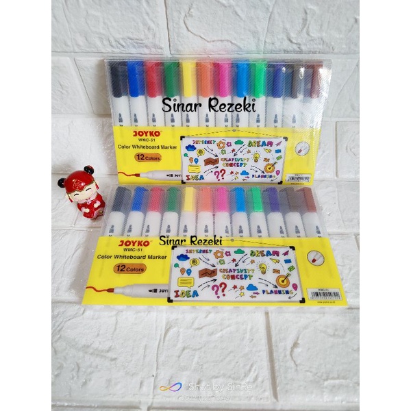 

1 set = 12 warna!! Spidol papan tulis warna joyko/color whiteboard marker/spidol papan tulis warna