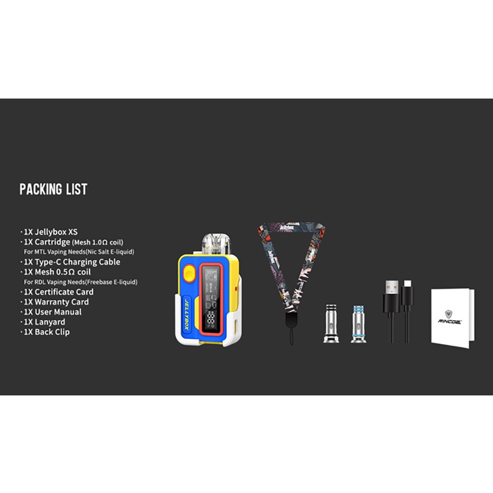 Rincoe Jellybox jelly box XS Pod Kit 1000mAh