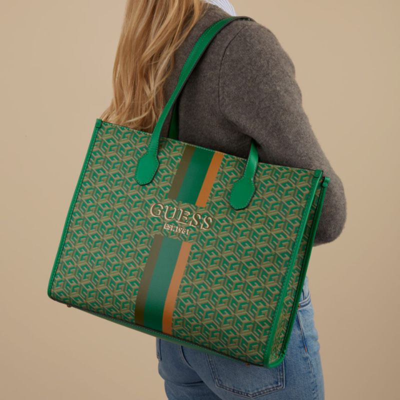 9.9 SALE | GUESSS Silvana Logo Book Tote Bag