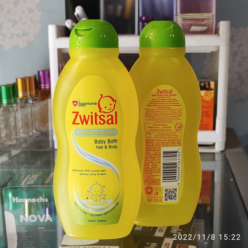 Jual Zwitsal Anti-Bacterial Baby Bath Hair & Body 200ml Original ...