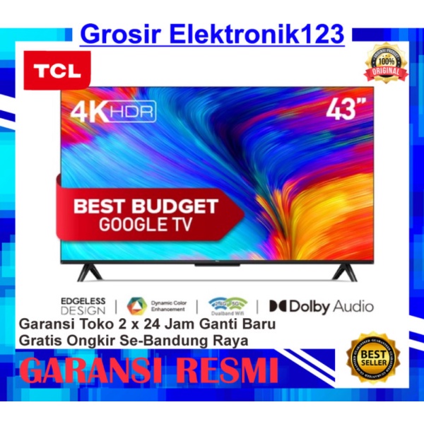 LED TV ANDROID TCL 43 INCH 43A18 ANDROID 11 Berkualitas