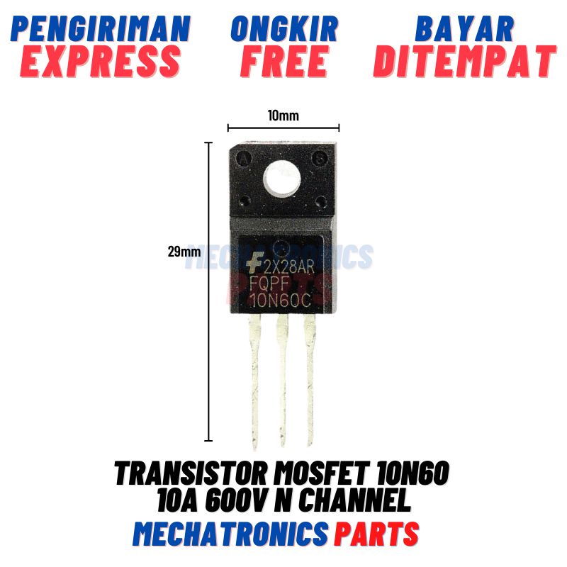 Transistor Mosfet 10N60 10A 600V N Channel 10N60C NDF10N60ZH