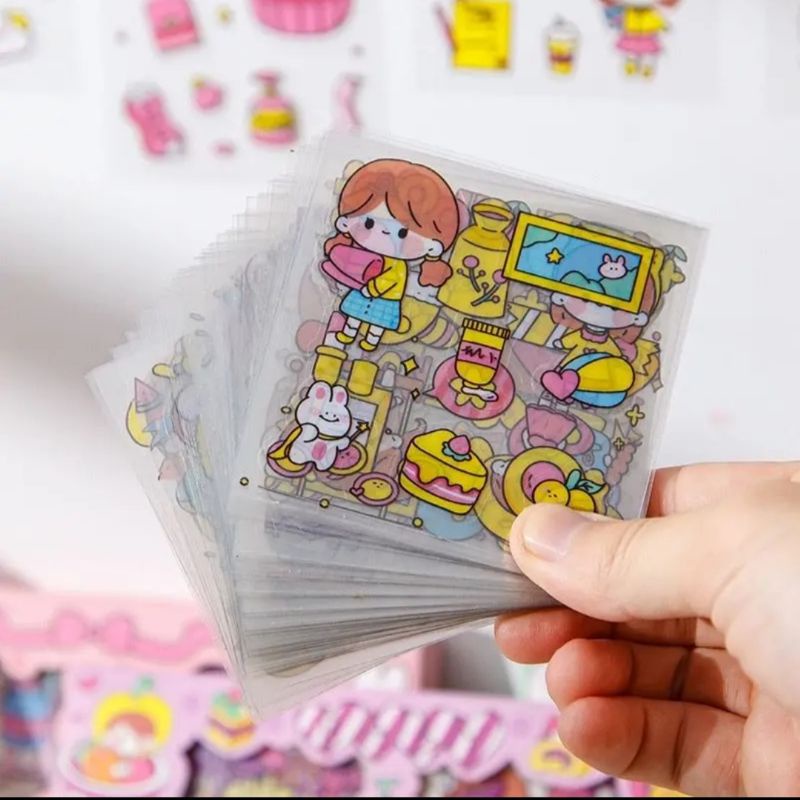 

STIKER DEKORASI 2D 10/20/50/100 LEMBAR LUCU ANTI AIR WATERPROOF / STICKER VIRAL / STIKER KARTUN KOREA IMUT
