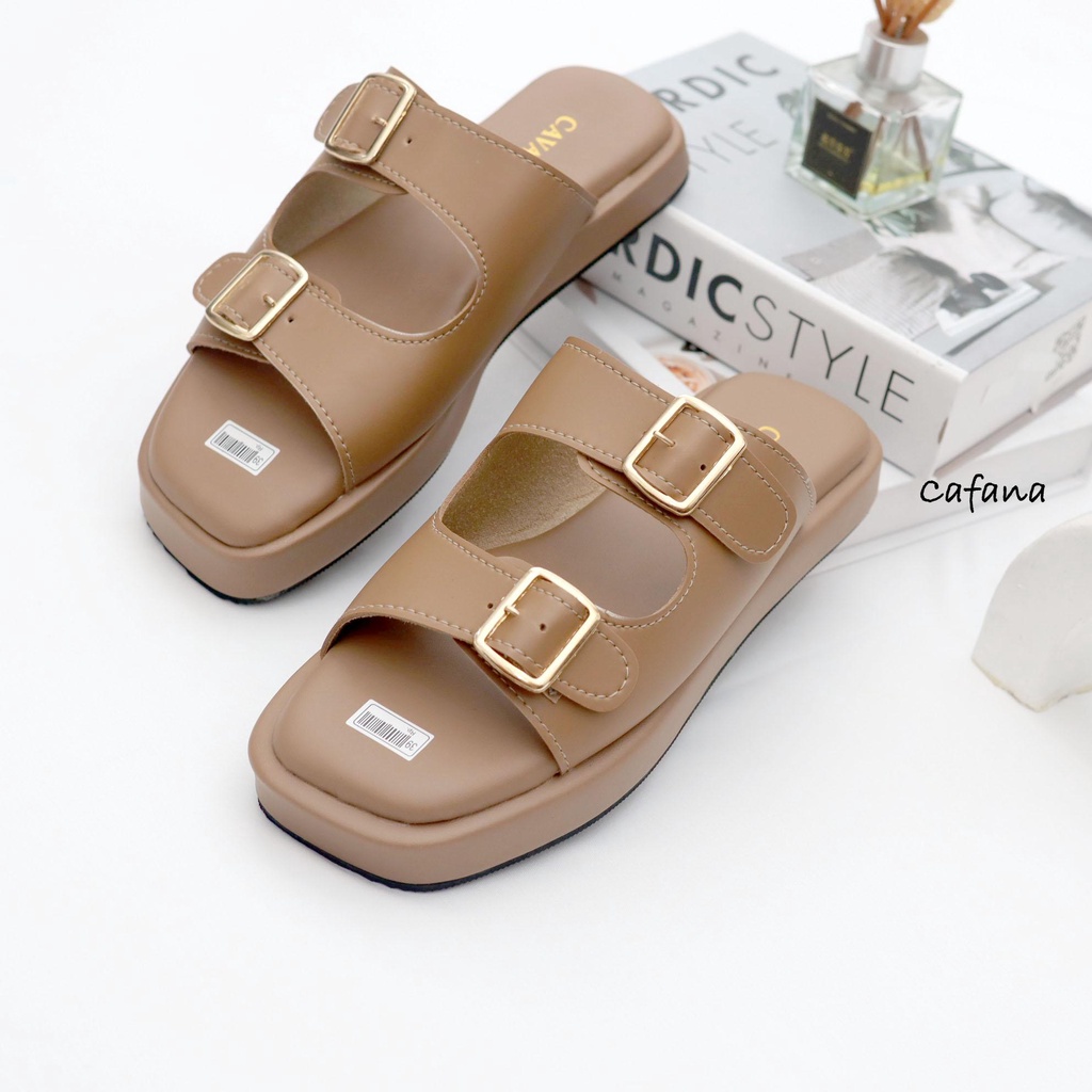 Sandal Wanita Slop Gesper Felisha SDL136