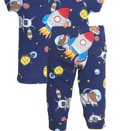 Piyama Lengan Pendek Bayi / Setelan Lengan Pendek Bayi Laki - 3-6 Bulan