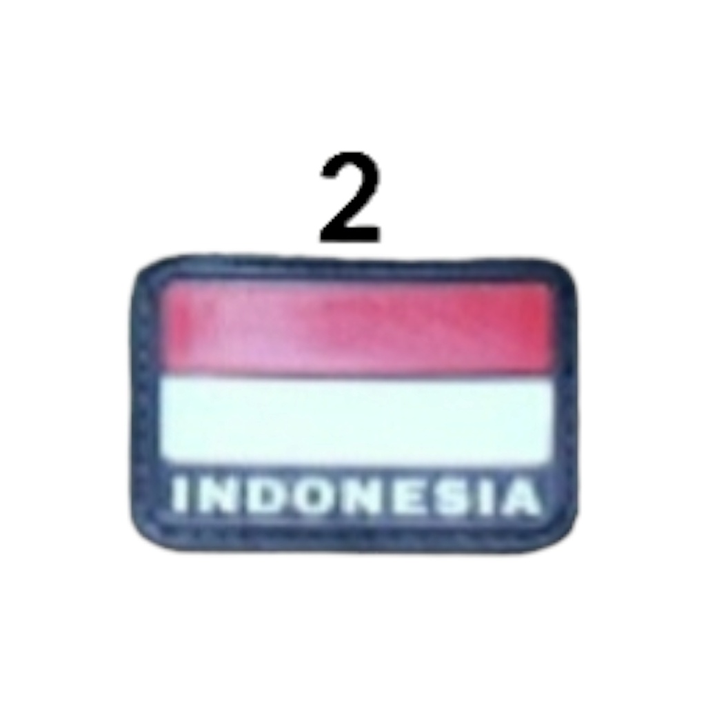 Patch Rubber Indonesia, Garuda RI, NKRI Harga Mati, Bendera Merah Putih