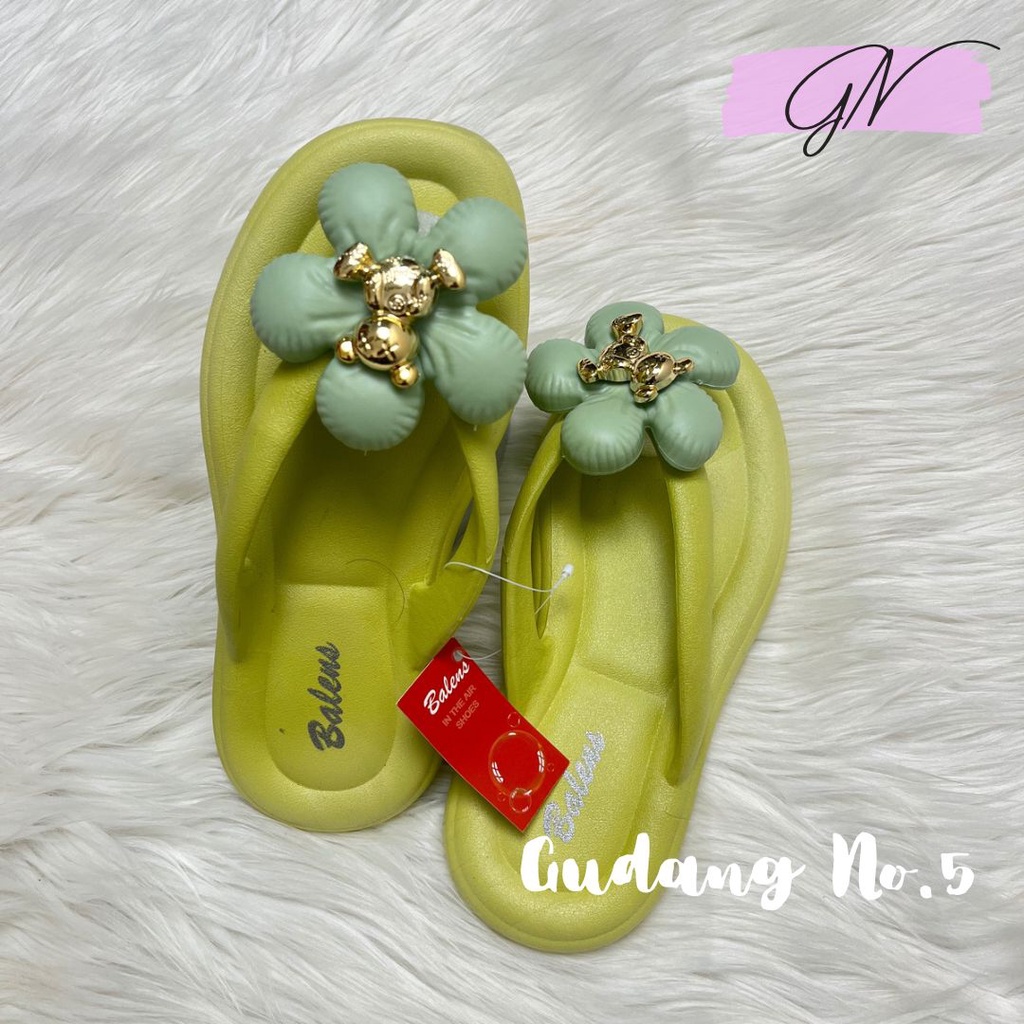 GN-9001+12B Sandal Jepit Jelly Model Pita Wanita Import Balens PCU