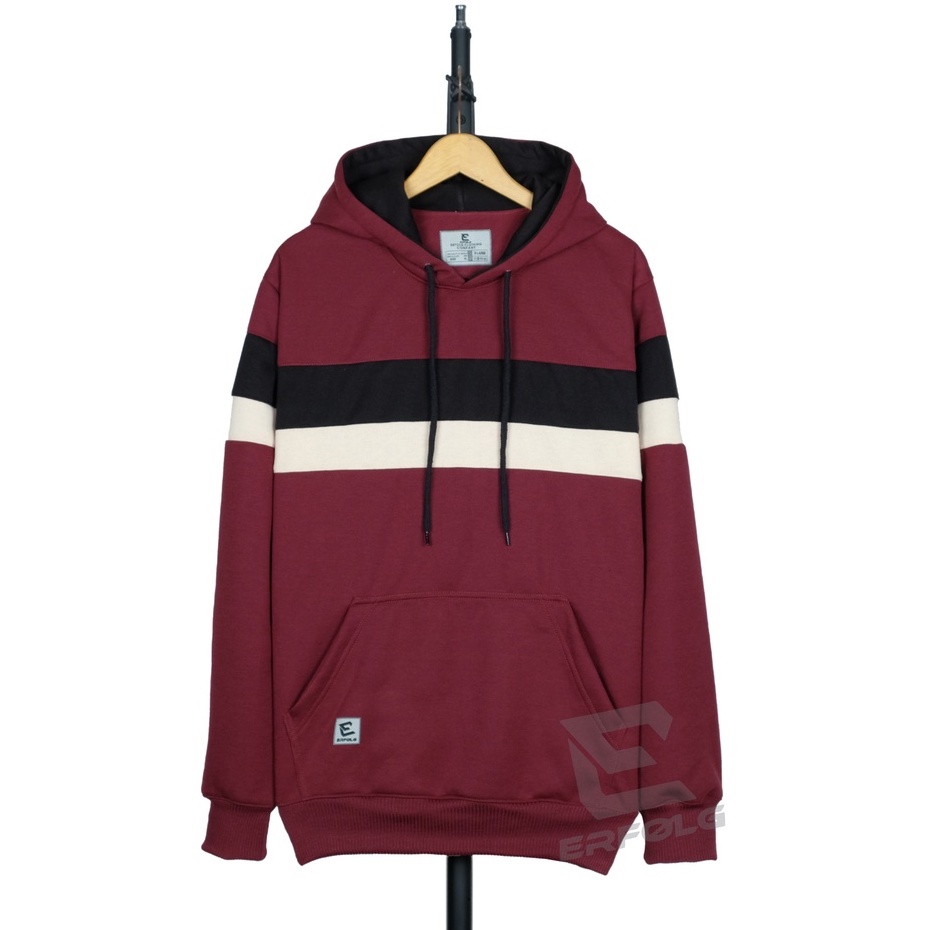 Erfolg Offiziell Sweater Hoodie Pria Wanita Basic Polos Kombinasi 3 Warna Switer Oblong Distro Brand Lokal Suiter Hudy Oversize Cowok Cewek Suater Jumper Combinasi M L XL