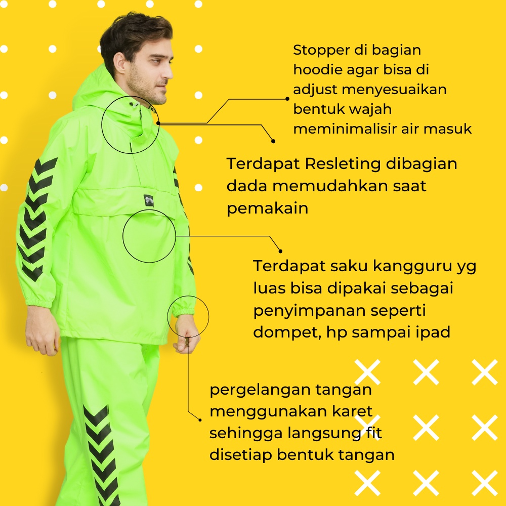 Jas Hujan Ultralight TWINS19 Jas Hujan Saku Kangguru Pria Wanita Dewasa Anti Air Bahan Taslan Import Raincoat Outdoor