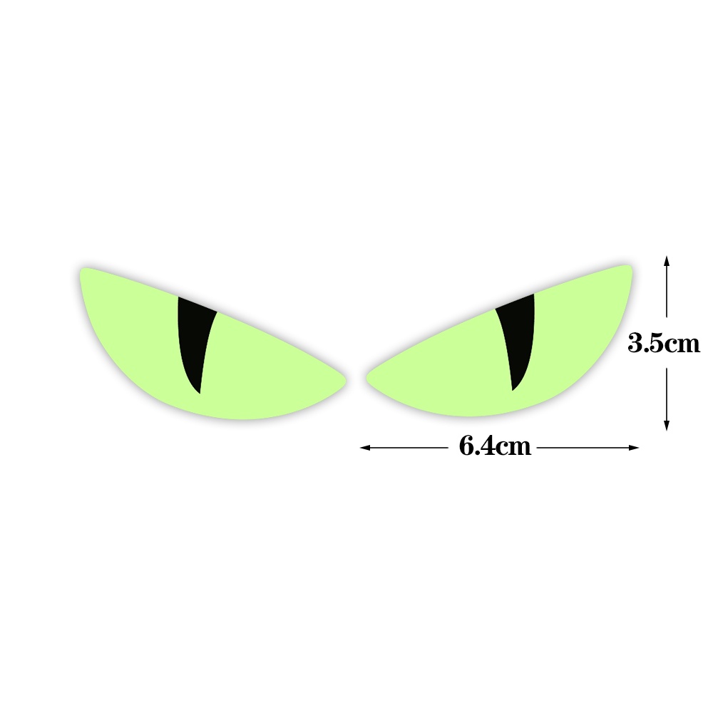 Mata Luminous Cartoon Sticker Demon Monster Eyes Stiker Peringatan Reflektif Stiker Peringatan Reflektif Sepeda Motor Sepeda Mobil Helm Tahan Air Decal Aksesoris untuk Suzuki UY125 Sprint PCX WAVE100 100S