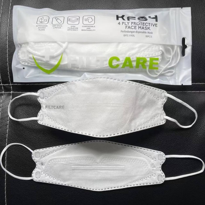 Masker KF94 Filtcare korea 4Ply Earloop Hitam