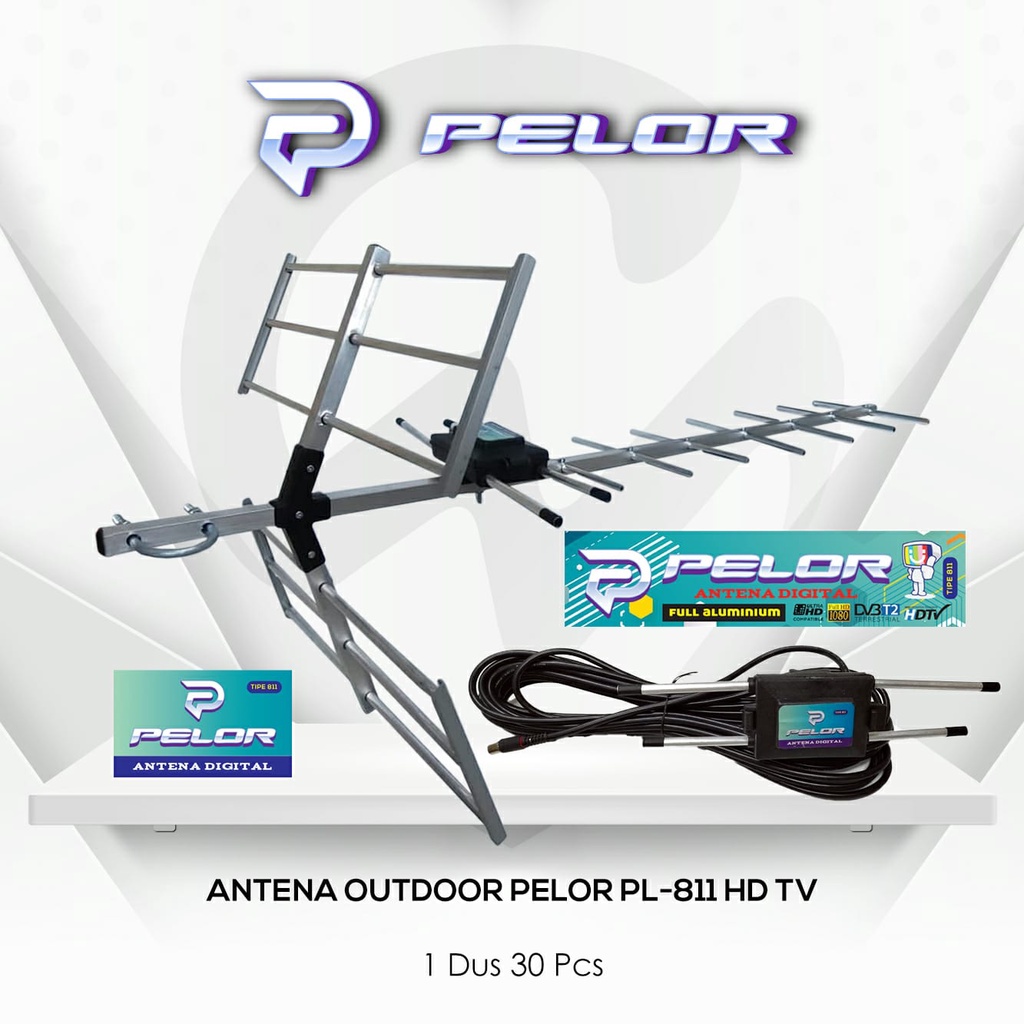 ANTENA TV DIGITAL OUTDOOR PELOR PL-811 ANTENA TV LUAR + KABEL 8 METER