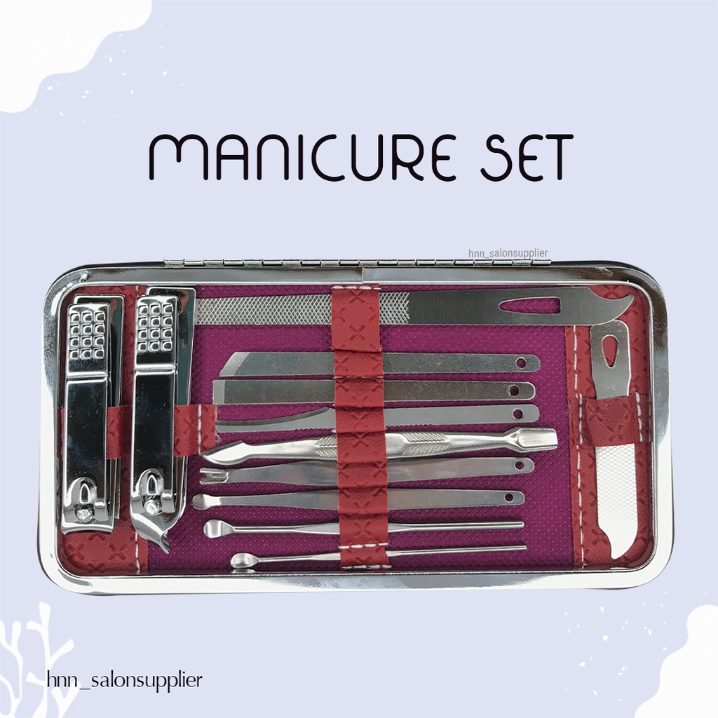 Gunting Kuku Set isi 18 pcs Alat Manicure Pedicure Pembersih Kuku