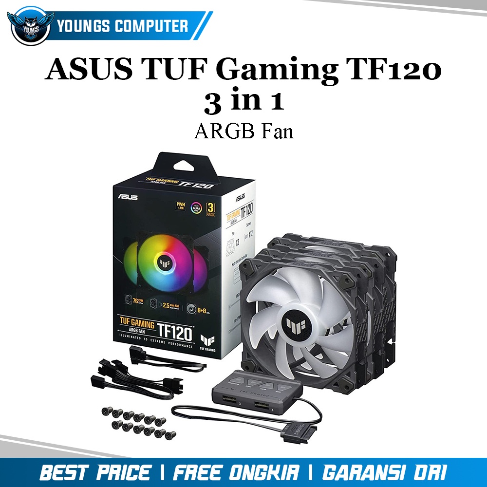 Fan Case ASUS TUF GAMING TF120 ARGB Fan 3 in 1 with ARGB Controller