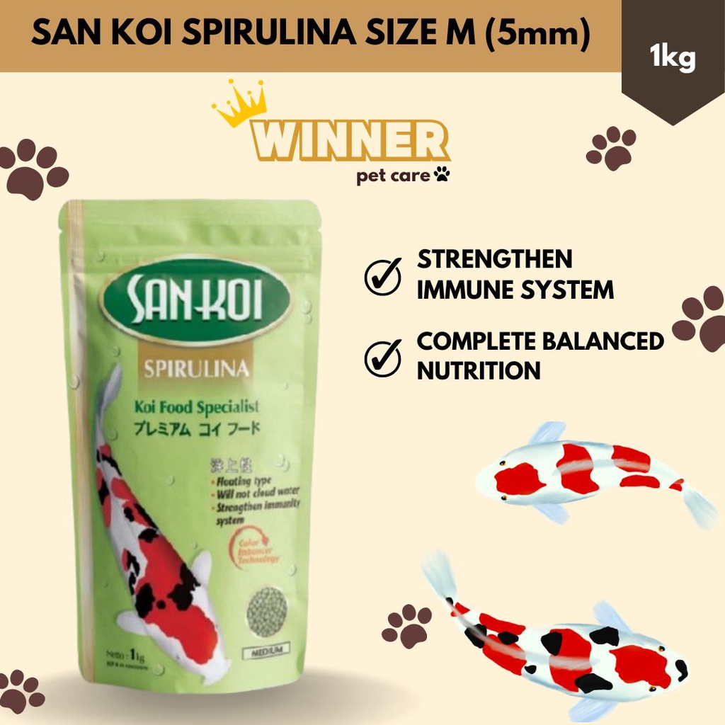 SAN KOI Spirulina Size M 1kg (5mm)