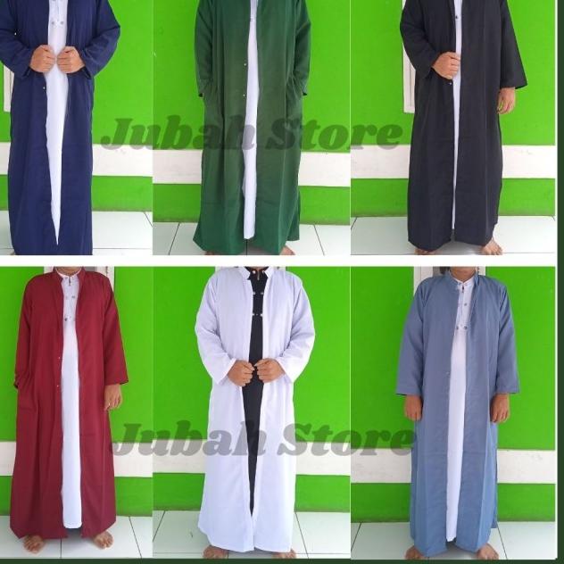 [] JUBAH BELAH / JUBAH LUARAN AL - HARBI / JUBAH HABIB / JUBAH PRIA - M, Hitam
