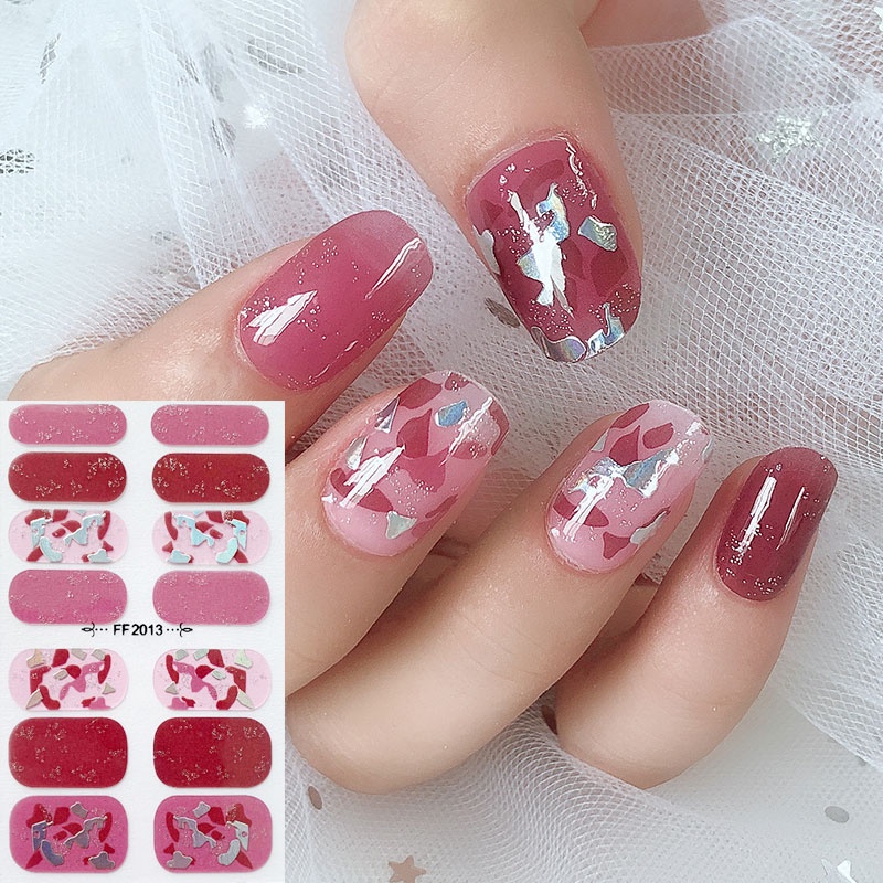Ff Stiker Kuku 3D DIY Tahan Air Untuk Nail Art