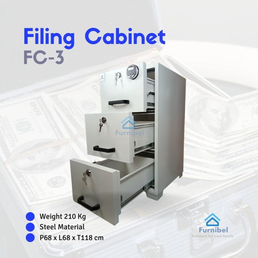 LEMARI ARSIP 3 LACI - FILLING CABINET 3 DRAWER