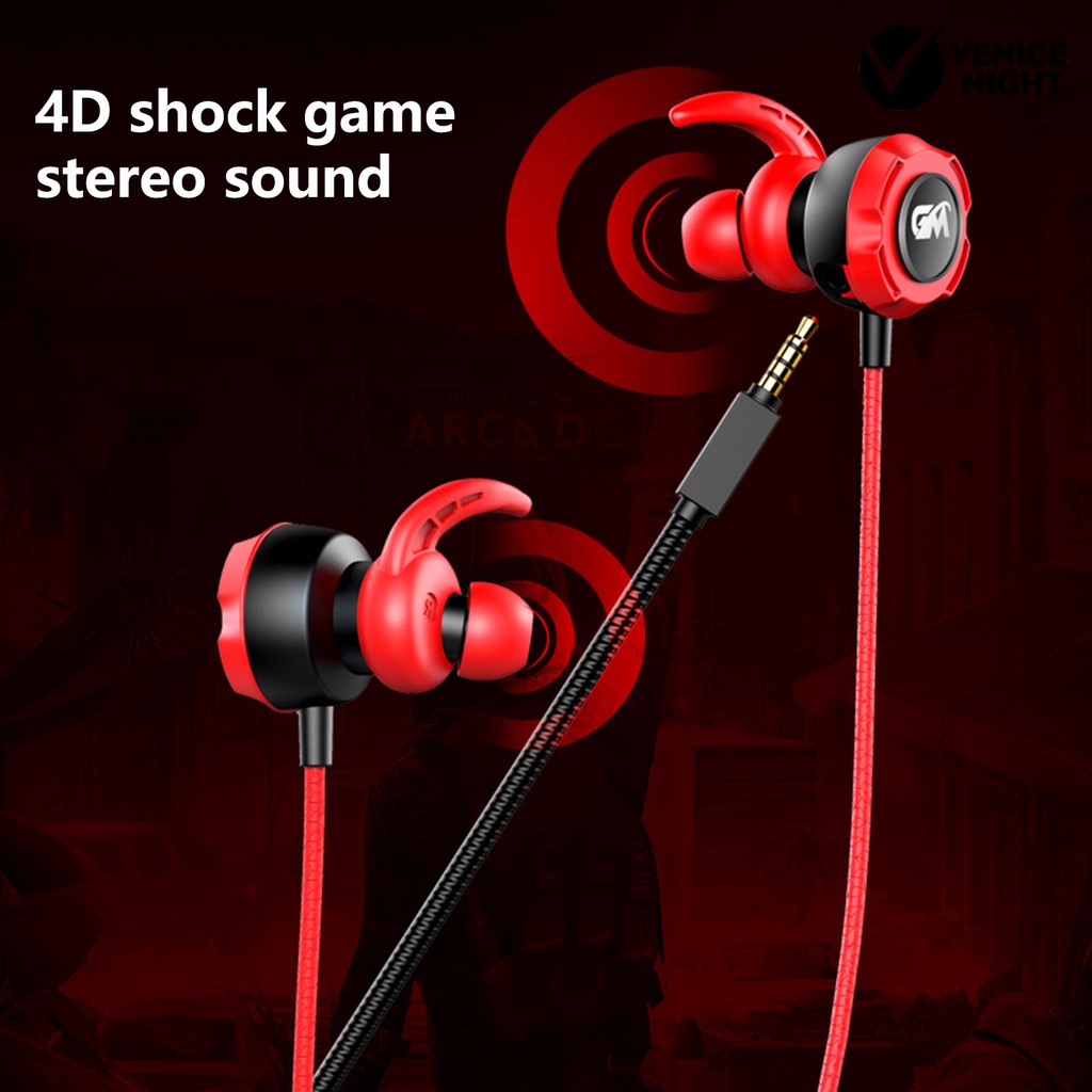 (VNEP) (Berkabel) TF-3 Earphone In-ear Noise Reduction dengan Mikrofon HiFi Bass Gaming Headset untuk Ponsel