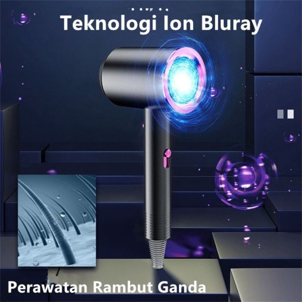 COD Herdrayer Ion Blu-Ray Pengering Rambut 800W Cepat Kering Daya Tinggi Hairdryer Herdrayer Hedrayer Hairdrayer Hidrayer Herdryer sisir pelurus rambut blow