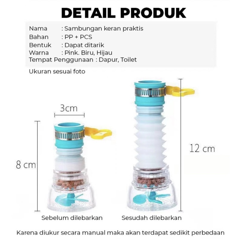 SAMBUNGAN KRAN AIR | Saringan Kran Air | Sambungan Keran Kran Air FLEXIBLE Filter Air Anti Splash