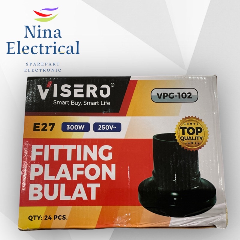 FITTING LAMPU PLAFON BULAT BAKELITE E27 VISERO VPG 102