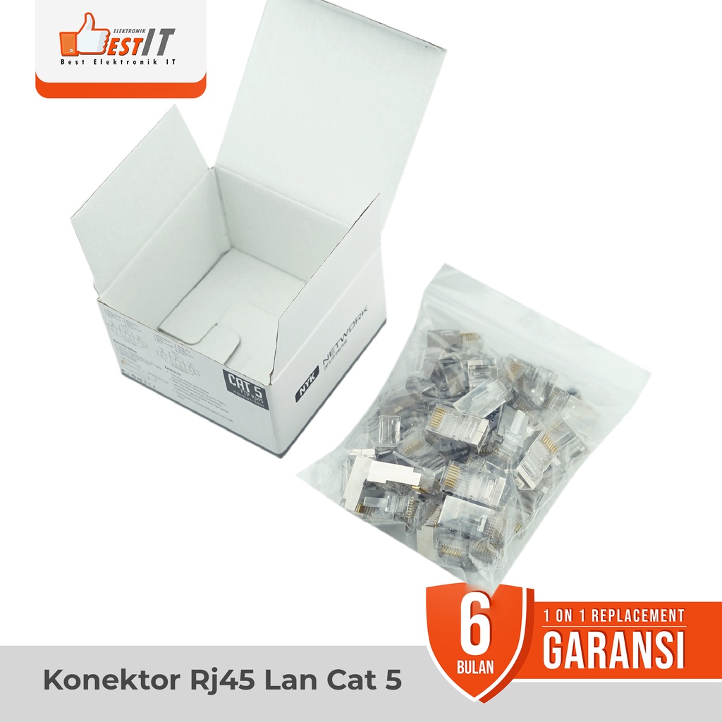 Konektor Rj45 Lan Cat 5 NYK Original - Rj 45 Networking connector 1 Box