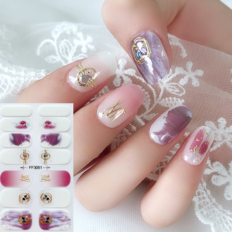 Ff Stiker Kuku 3D DIY Tahan Air Untuk Nail Art