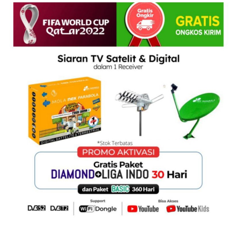 Paket Nex Parabola Combo Satelit+Terrestrial S2 + T2