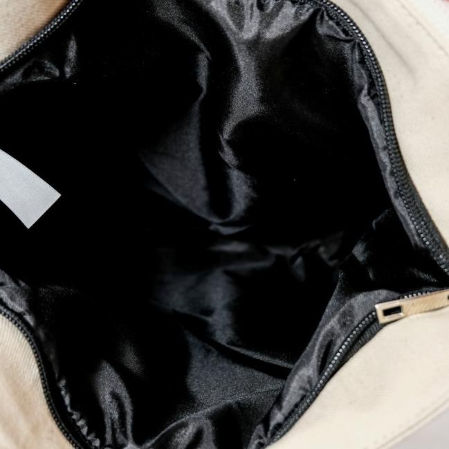 Pamole - Tote Bag Bahan Kanvas Penutup Resleting - Teka Tropical