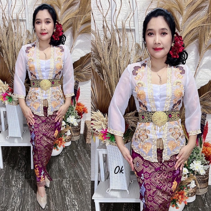 kebaya jadi bordir motif versace