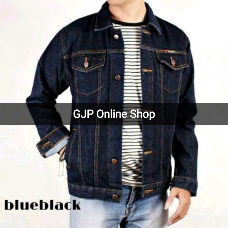 Jaket jeans pria size M L XL XXL XXXL XXXXL