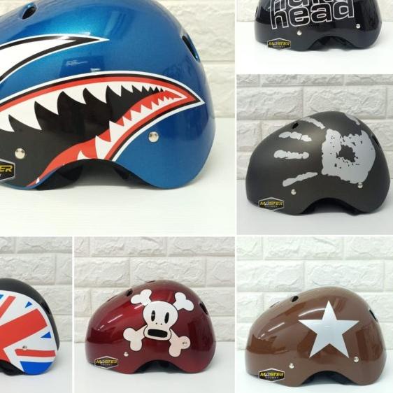 HELM SEPEDA NVR MOTIF HELM SEPEDA BMX HELM SEPEDA MURAH - Nuke head