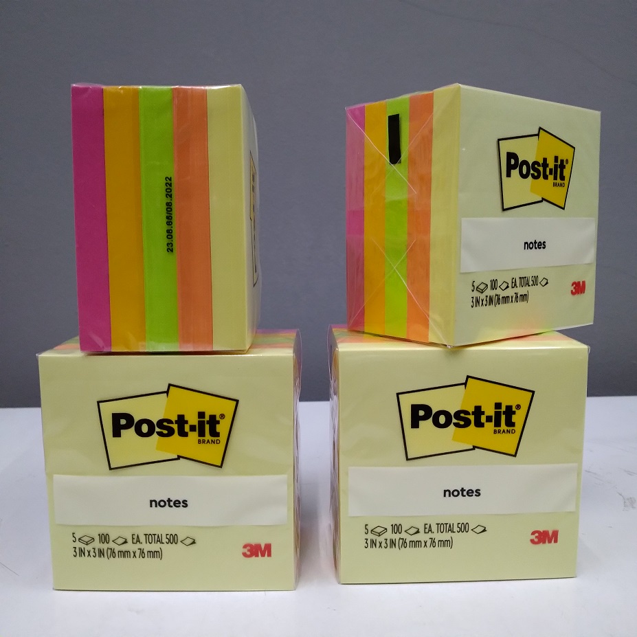 

InJO 3M Post It Super Sticky Notes 654-5ASST 3 inch x 3 inch