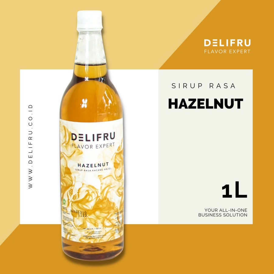

Hazelnut Syrup Delifru 1 Liter - Sirup Hazelnut Premium