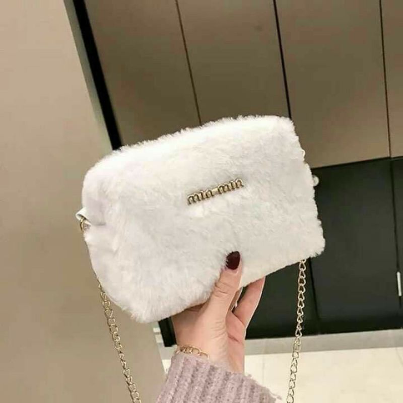 Tas Selempang Wanita MK | Tas Selempang Bulu Import Korea  | Murah Bisa COD