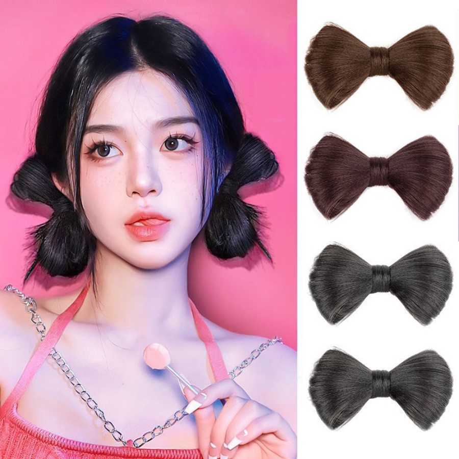 Jepit Rambut Model Pita Dengan Wig Gaya Korea Untuk Wanita