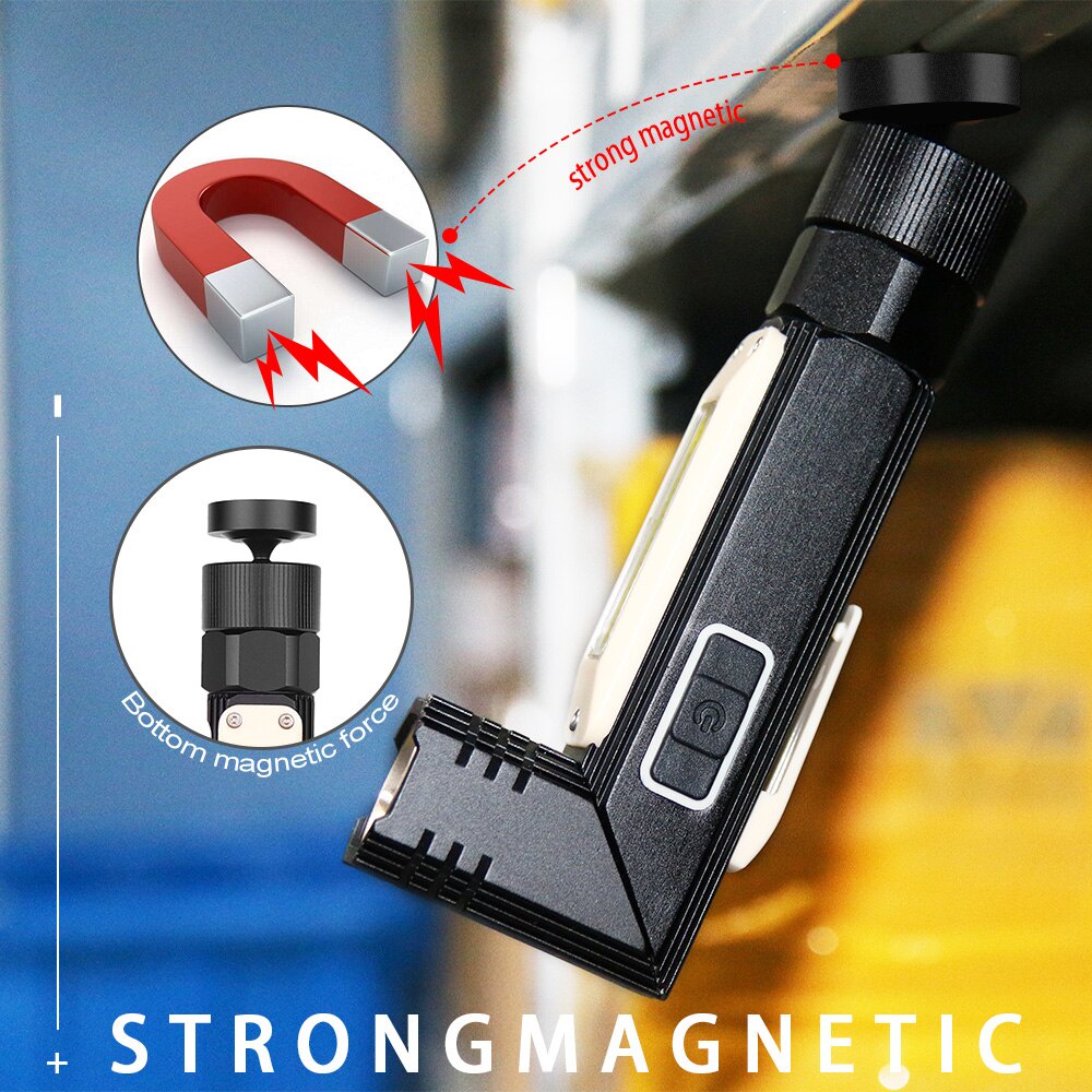 POCKETMAN SENTER LED ROTATABLE XPG+COB SENTER LED USB SUPERTERANG PORTABLE MULTIFUNGSI XPG+COB 10000 Lm